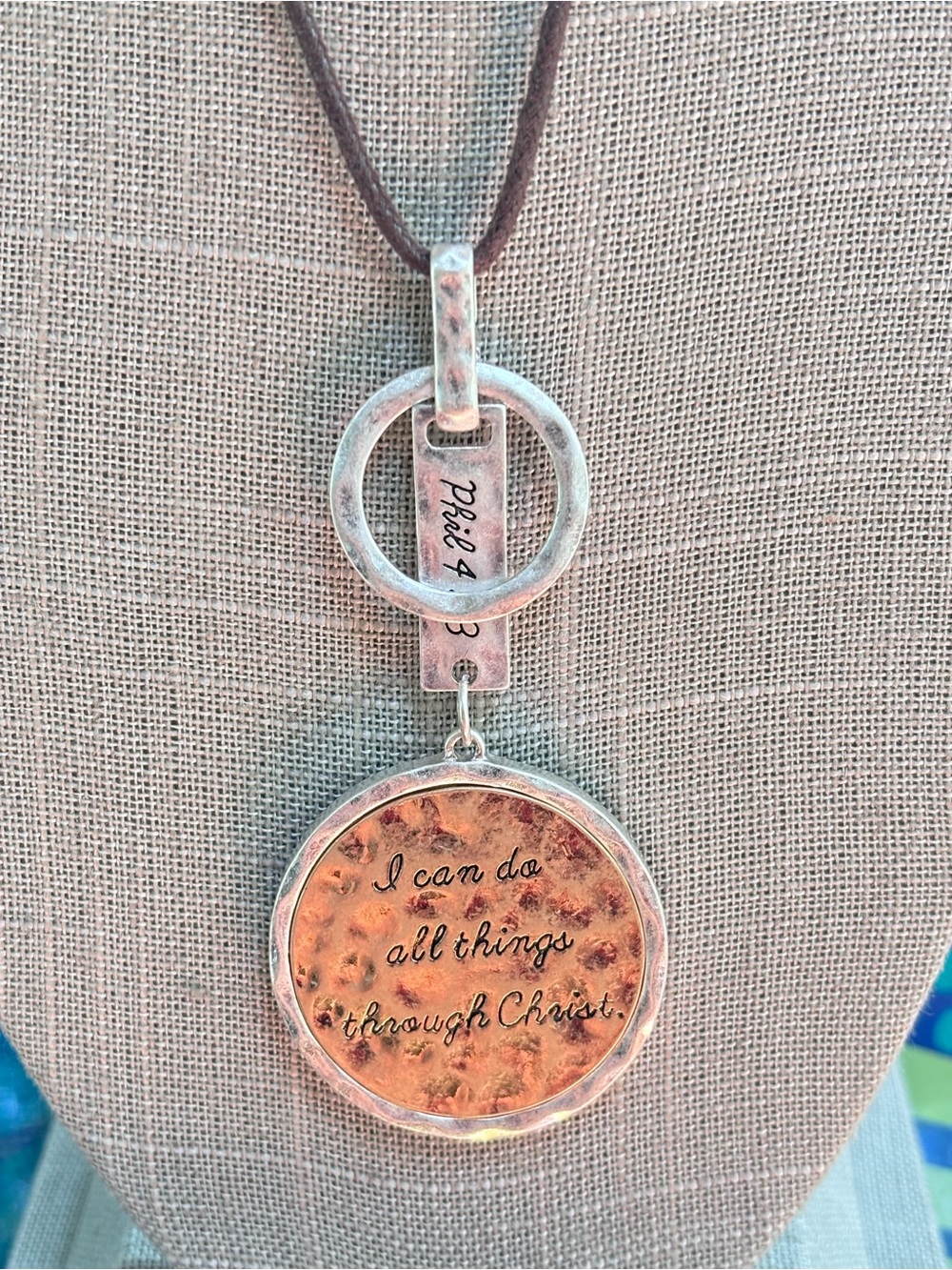 1946 Chico's Scripture Necklace Phil. 4:13 - Picture 3 of 6